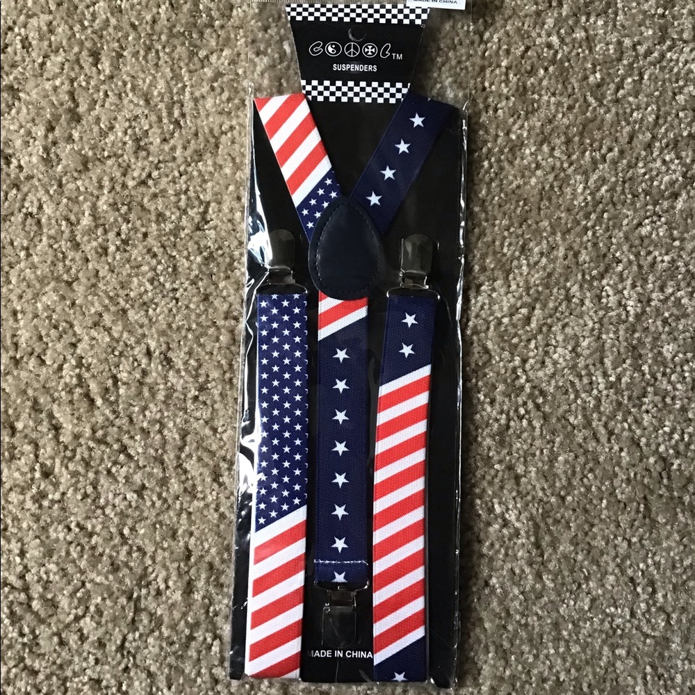 American Flag Suspenders